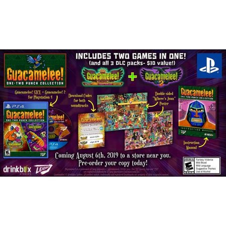 Guacamelee! One-Two Punch Collection [PlayStation 4] PlayStation 4 Video Game Leadman Games   