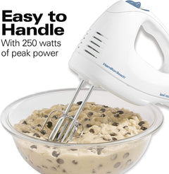 Hamilton Beach 6-Speed Hand Mixer with Snap-On Case - 62682RZ - White [House & Home] House & Home Hamilton Beach   
