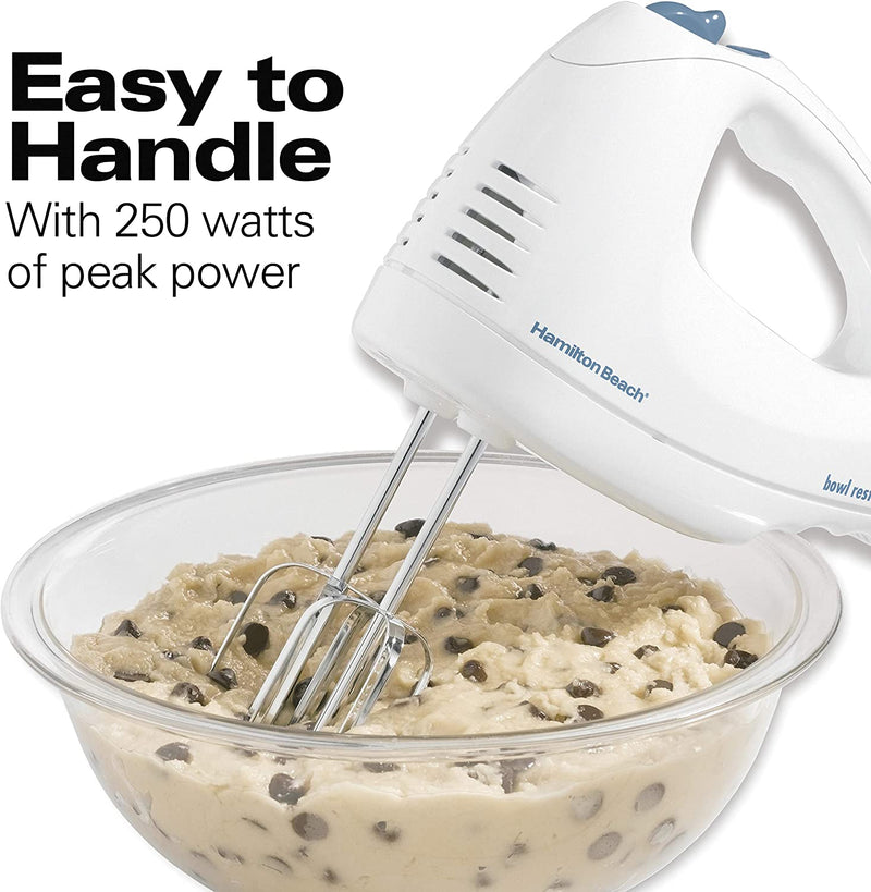 Hamilton Beach 6-Speed Hand Mixer with Snap-On Case - 62682RZ - White [House & Home] House & Home Hamilton Beach   