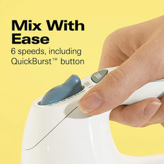 Hamilton Beach 6-Speed Hand Mixer with Snap-On Case - 62682RZ - White [House & Home] House & Home Hamilton Beach   