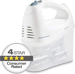 Hamilton Beach 6-Speed Hand Mixer with Snap-On Case - 62682RZ - White [House & Home] House & Home Hamilton Beach   