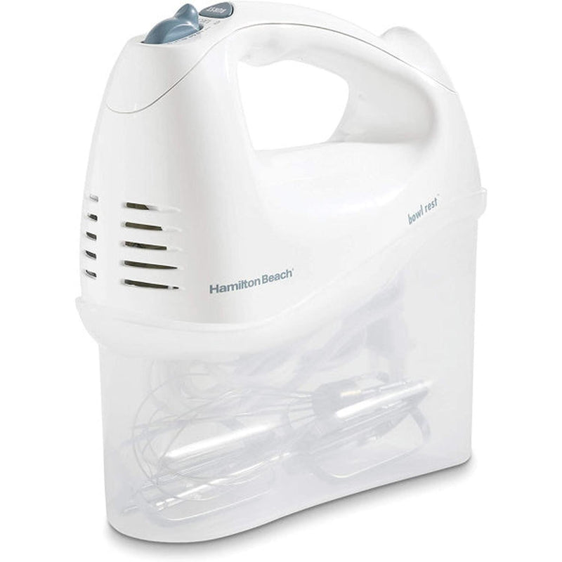 Hamilton Beach 6-Speed Hand Mixer with Snap-On Case - 62682RZ - White [House & Home] House & Home Hamilton Beach   