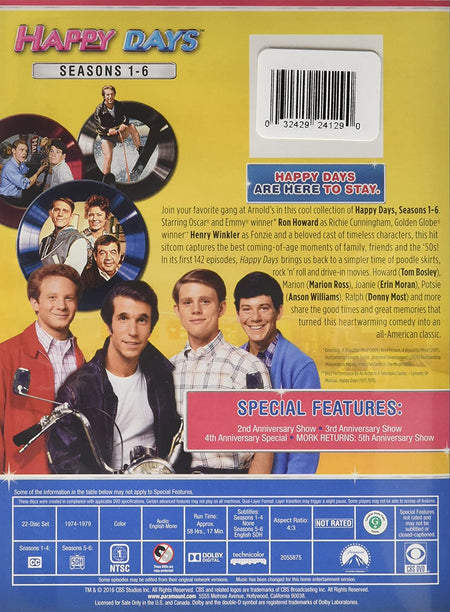 Happy Days: Seasons 1-6 [DVD Box Set] DVDs & Blu-Rays Paramount   