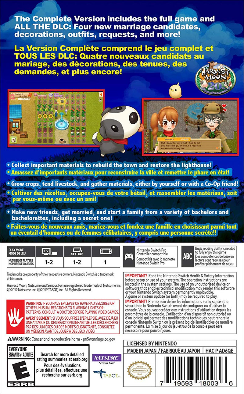 Harvest Moon: Light of Hope - Special Edition Complete [Nintendo Switch] Nintendo Switch Video Game Natsume   