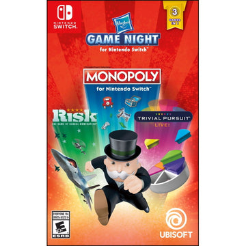 Hasbro Game Night - Risk, Monopoly & Trivial Pursuit Live [Nintendo Switch] Nintendo Switch Video Game Ubisoft   