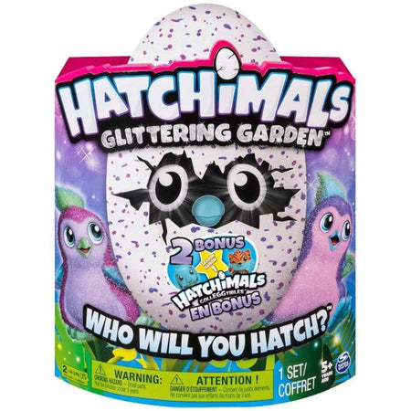 Hatchimals: Glittering Garden - Sparkly Pink / Purple Penguala Egg Toys & Games Spin Master
