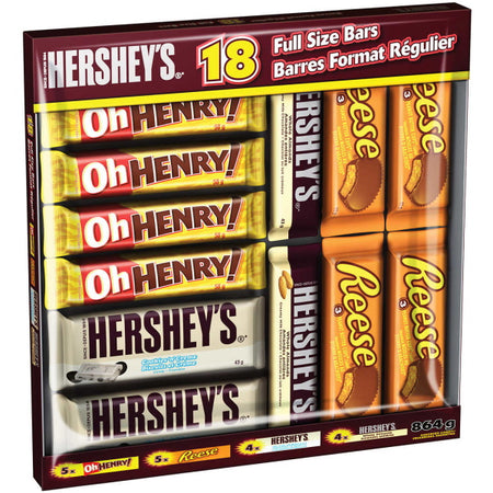 Hershey Assorted Full Size Chocolate Bars - 864g - 18-Count [Snacks & Sundries] Snacks & Sundries Hershey   