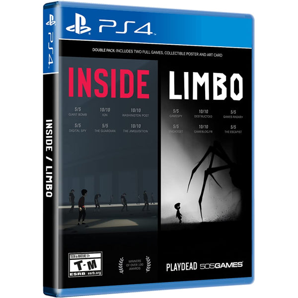 INSIDE + LIMBO Double Pack [PlayStation 4] PlayStation 4 Video Game 505 Games   