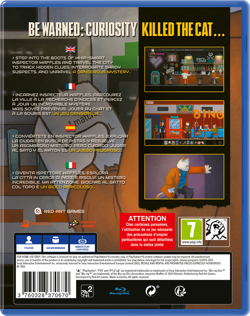 Inspector Waffles [PlayStation 4] PlayStation 4 Video Game Red Art Games   