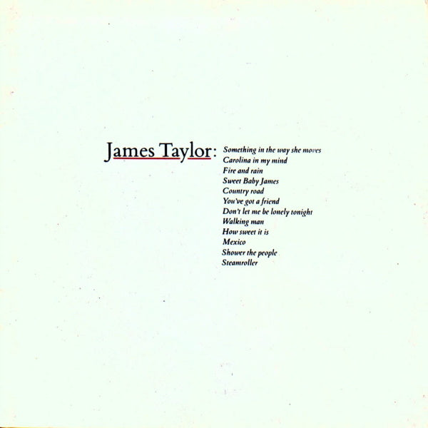 James Taylor - Greatest Hits [Audio Vinyl] Audio CD/Vinyl Warner Bros. Records   