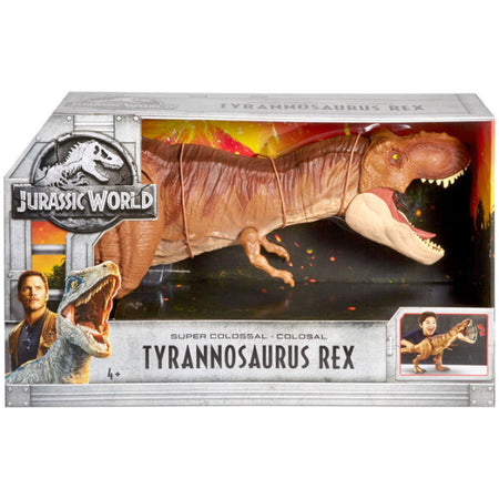 Jurassic World: Super Colossal Tyrannosaurus Rex [Toys, Ages 4+] Toys & Games Mattel   