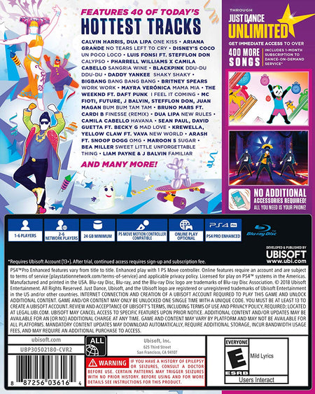 Just Dance 2019 [PlayStation 4] PlayStation 4 Video Game Ubisoft   