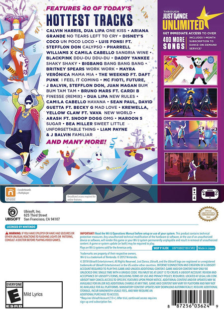 Just Dance 2019 [Nintendo Wii U] Nintendo Wii U Video Game Ubisoft   
