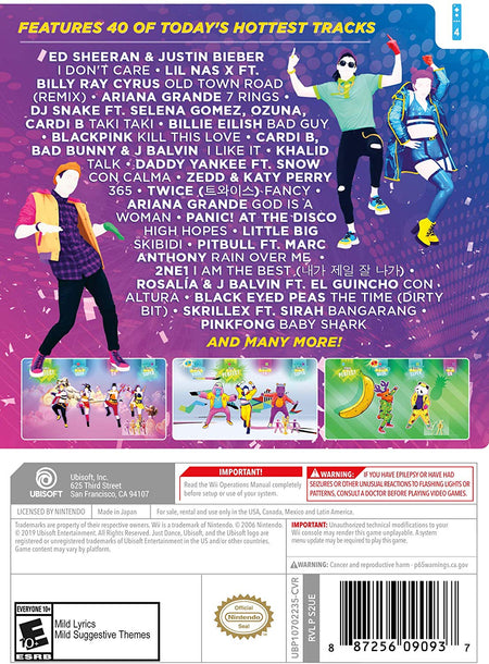 Just Dance 2020 [Nintendo Wii] Nintendo Wii Video Game Ubisoft   