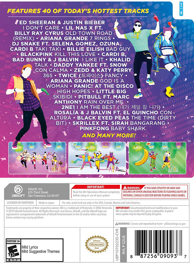 Just Dance 2020 [Nintendo Wii] Nintendo Wii Video Game Ubisoft   