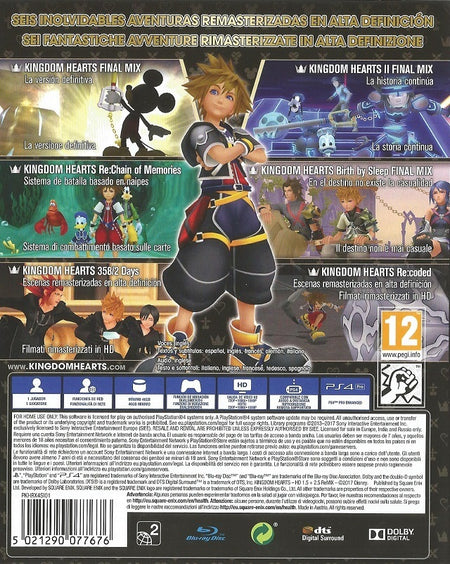 Kingdom Hearts HD I.5 + II.5 Remix [PlayStation 4] PlayStation 4 Video Game Square Enix   