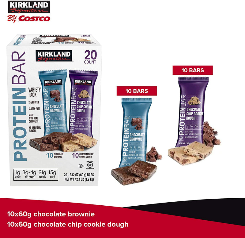 Kirkland Signature Protein Bar Variety Pack - 1.2 kg - 20-Count [Snacks & Sundries] Snacks & Sundries Kirkland Signature   