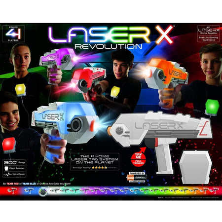 Laser X Revolution Real Life Laser Gaming Experience Laser Tag Set For 4 Players Toys & Games LASER X