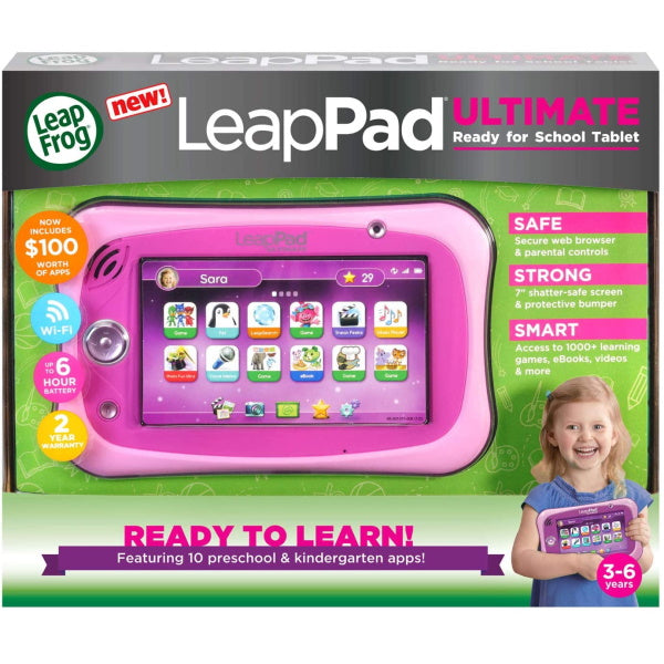 LeapFrog LeapPad - Ultimate Get Ready for School Tablet - Pink [Toys, Ages 3-6] Toys & Games LeapFrog   