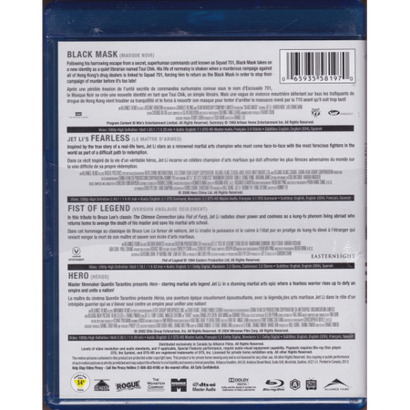 The Legend Of Jet Li: Black Mask / Fearless / Fist Of Legend / Hero [Blu-Ray Box Set] DVDs & Blu-Rays Alliance   