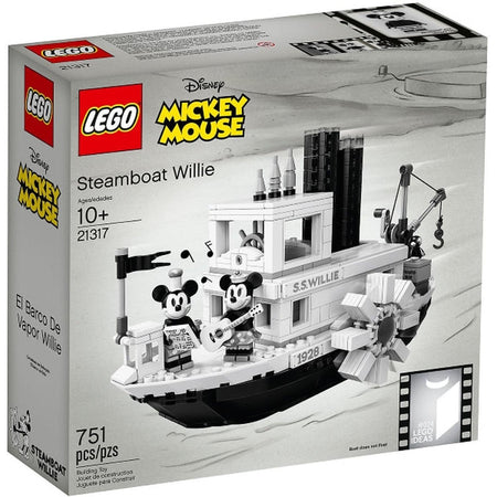 LEGO Ideas Disney Mickey Mouse: Steamboat Willie - 751 Piece Building Kit [LEGO, #21317] LEGO LEGO   