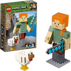 LEGO Minecraft: Alex BigFig with Chicken - 160 Piece Building Kit [LEGO, #21149] LEGO LEGO   