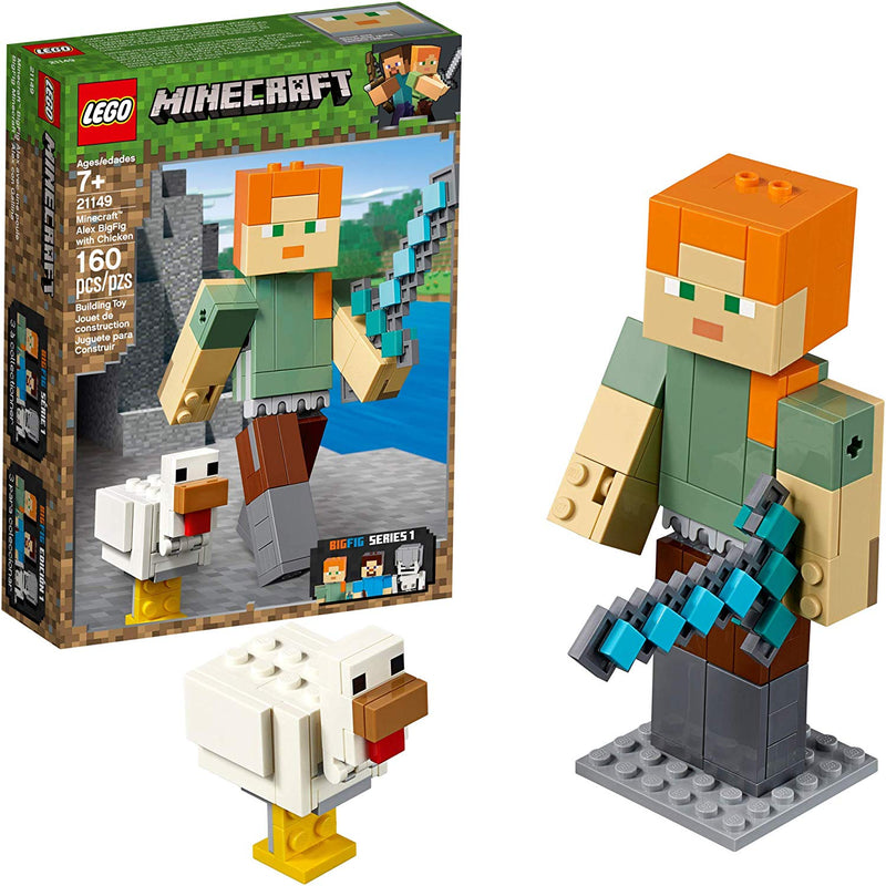 LEGO Minecraft: Alex BigFig with Chicken - 160 Piece Building Kit [LEGO, #21149] LEGO LEGO   