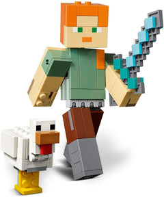 LEGO Minecraft: Alex BigFig with Chicken - 160 Piece Building Kit [LEGO, #21149] LEGO LEGO   