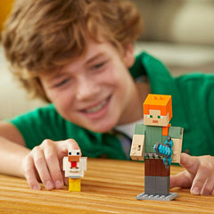 LEGO Minecraft: Alex BigFig with Chicken - 160 Piece Building Kit [LEGO, #21149] LEGO LEGO   