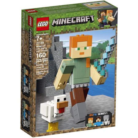 LEGO Minecraft: Alex BigFig with Chicken - 160 Piece Building Kit [LEGO, #21149] LEGO LEGO   