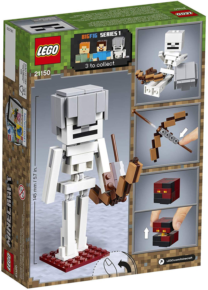 LEGO Minecraft: Skeleton BigFig with Magma Cube - 142 Piece Building Kit [LEGO, #21150] LEGO LEGO   