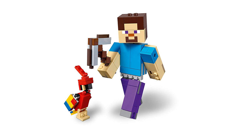 LEGO Minecraft: Steve BigFig with Parrot - 159 Piece Building Kit [LEGO, #21148] LEGO LEGO   