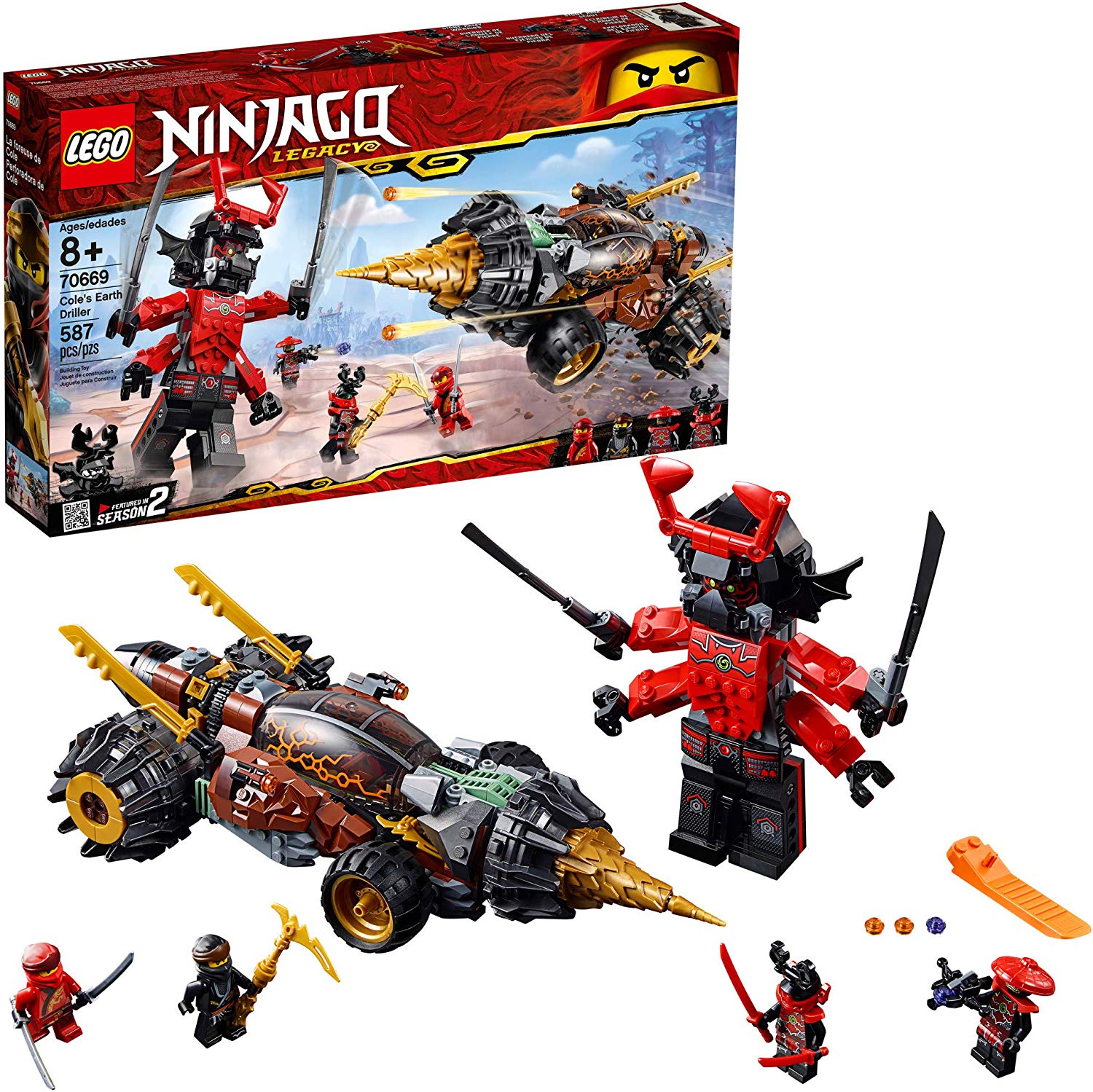 LEGO Ninjago Legacy: Cole's Earth Driller - 587 Piece Building Kit