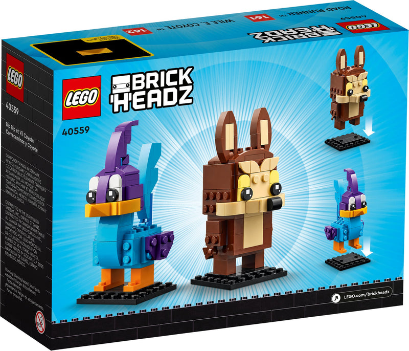 LEGO BrickHeadz: Road Runner & Wile E. Coyote - 205 Piece Building Kit [LEGO, #40559] LEGO LEGO   