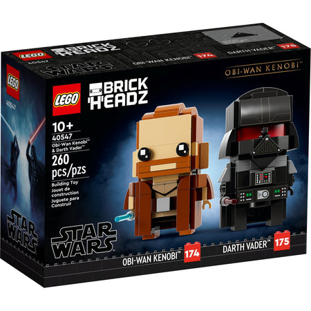 LEGO BrickHeadz: Star Wars - Obi-Wan Kenobi & Darth Vader - 260 Piece Building Kit [LEGO, #40547] LEGO LEGO   