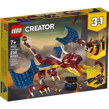 LEGO Creator: Fire Dragon  - 234 Piece 3-in-1 Building Set [LEGO, #31102] LEGO LEGO   