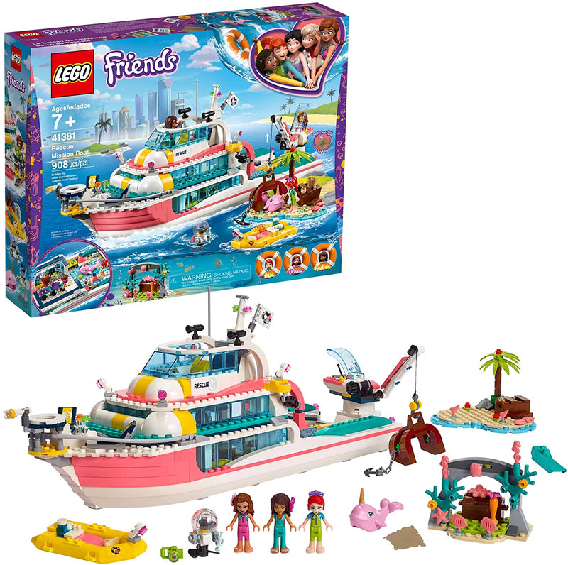 LEGO Friends: Rescue Mission Boat  - 908 Piece Building Kit [LEGO, #41381] LEGO LEGO   