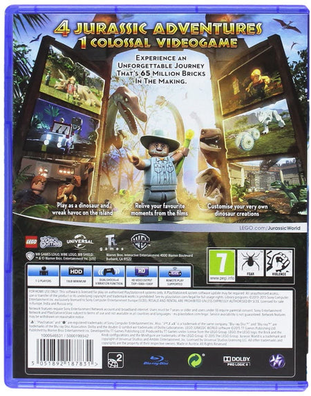 LEGO Jurassic World [PlayStation 4] PlayStation 4 Video Game Warner Bros.   
