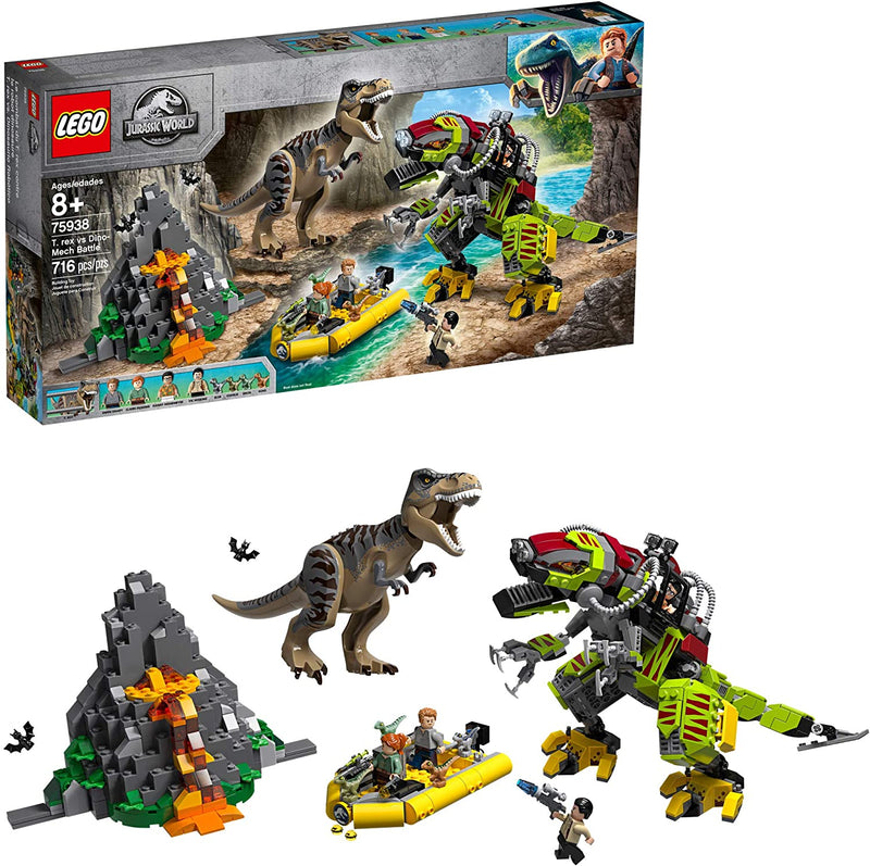 LEGO Jurassic World: T. Rex vs Dino-Mech Battle - 716 Piece Building Kit [LEGO, #75938] LEGO LEGO   