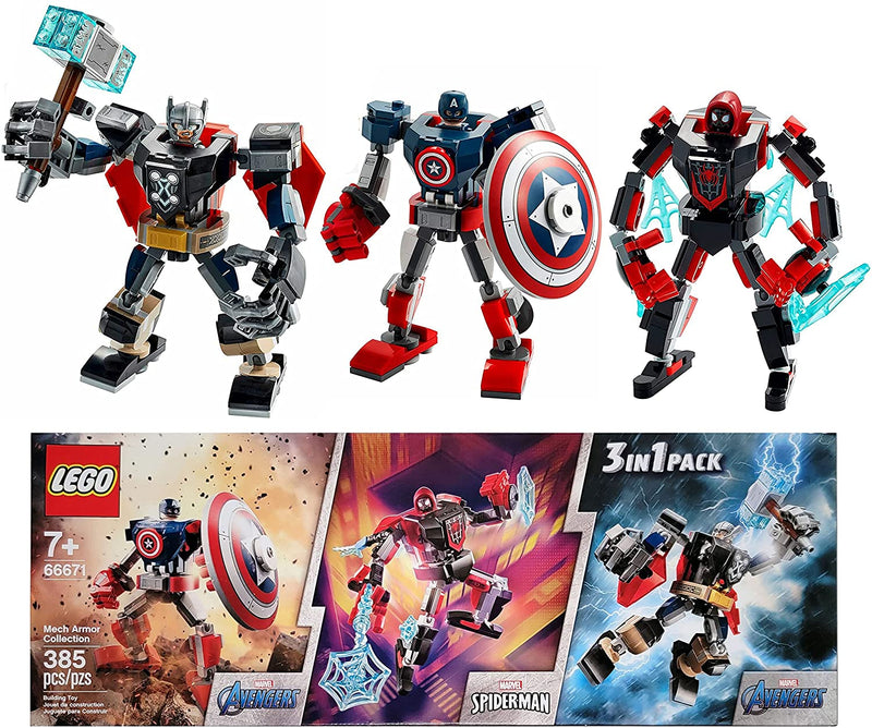 LEGO Marvel: Mech Armor Collection 3-in-1 Pack - 385 Piece Building Kit [LEGO, #66671] LEGO LEGO   