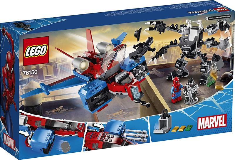 LEGO Marvel Spider-Man: Spiderjet vs. Venom Mech - 371 Piece Building Kit [LEGO, #76150] LEGO LEGO   