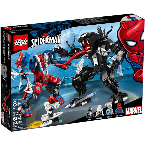 LEGO Marvel Spider-Man: Spider Mech vs. Venom - 604 Piece Building Kit [LEGO, #76115] LEGO LEGO   