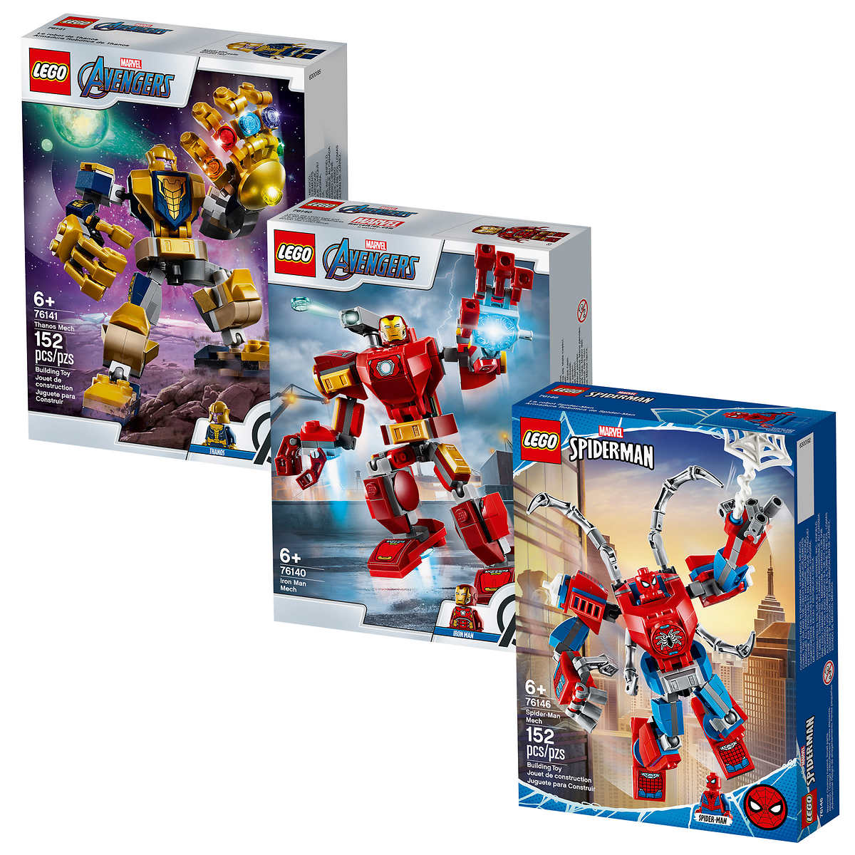LEGO Marvel: Super Mech 3-in-1 Pack - 452 Piece Building Kit [LEGO