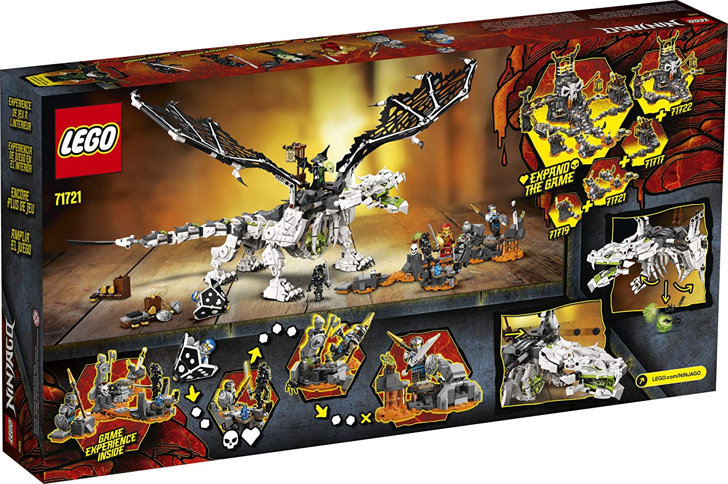 LEGO Ninjago: Skull Sorcerer's Dragon - 1016 Piece Building Kit