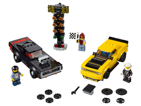 LEGO Speed Champions: 2018 Dodge Challenger SRT Demon and 1970 Dodge Charger R/T - 478 Piece Building Kit [LEGO, #75893] LEGO LEGO   