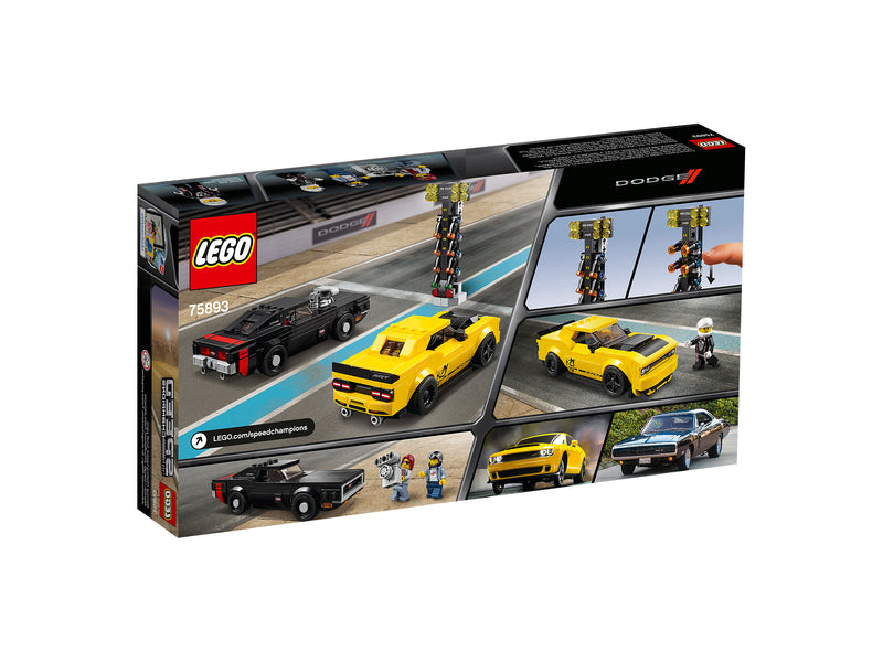 LEGO Speed Champions: 2018 Dodge Challenger SRT Demon and 1970 Dodge Charger R/T - 478 Piece Building Kit [LEGO, #75893] LEGO LEGO   