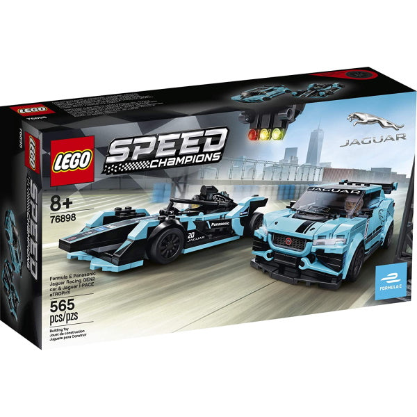 LEGO Speed Champions: Formula E Panasonic Jaguar Racing GEN2 Car & Jaguar I-PACE eTROPHY - 565 Piece Building Kit [LEGO, #76898] LEGO LEGO   