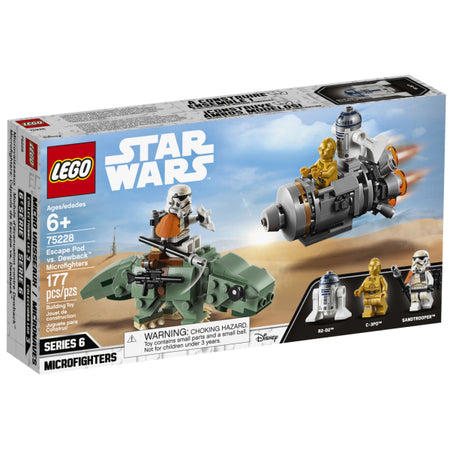 LEGO Star Wars: Escape Pod vs. Dewback Microfighters - 177 Piece Building Kit [LEGO, #75228] LEGO LEGO   