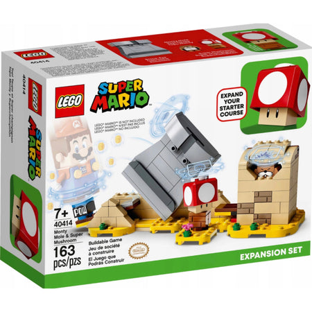 LEGO Super Mario: Monty Mole & Super Mushroom Expansion Set - 163 Piece Building Kit [LEGO, #40414] LEGO LEGO   