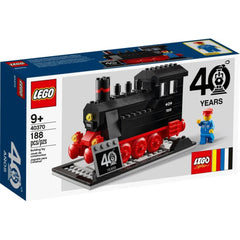 LEGO Iconic 40th Anniversary Steam Engine  - 188 Piece Building Kit [LEGO, #40370] LEGO LEGO   